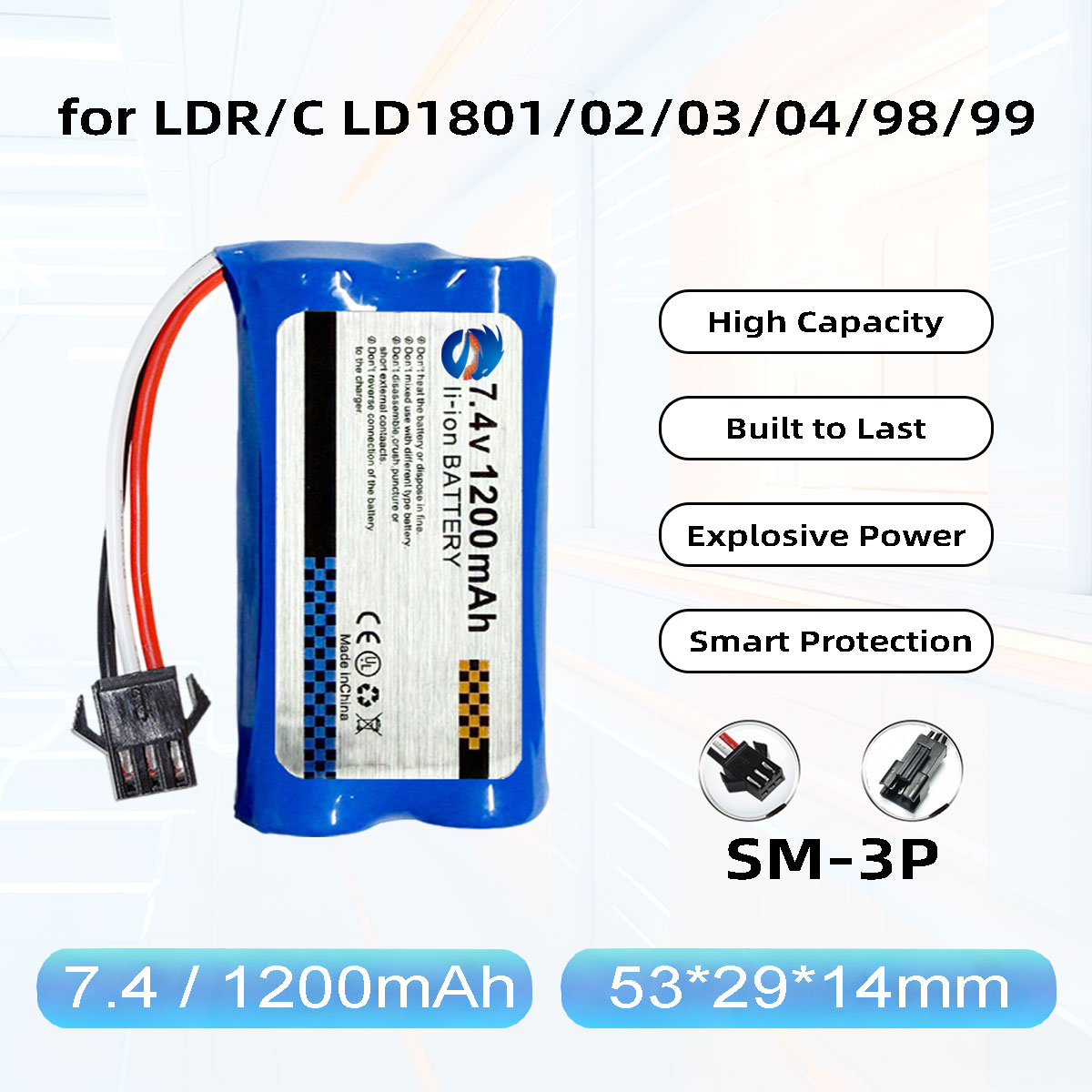 Rc Hobby Factory - Skymaker 2S Li-Ion Battery 7.4V 1200mAh