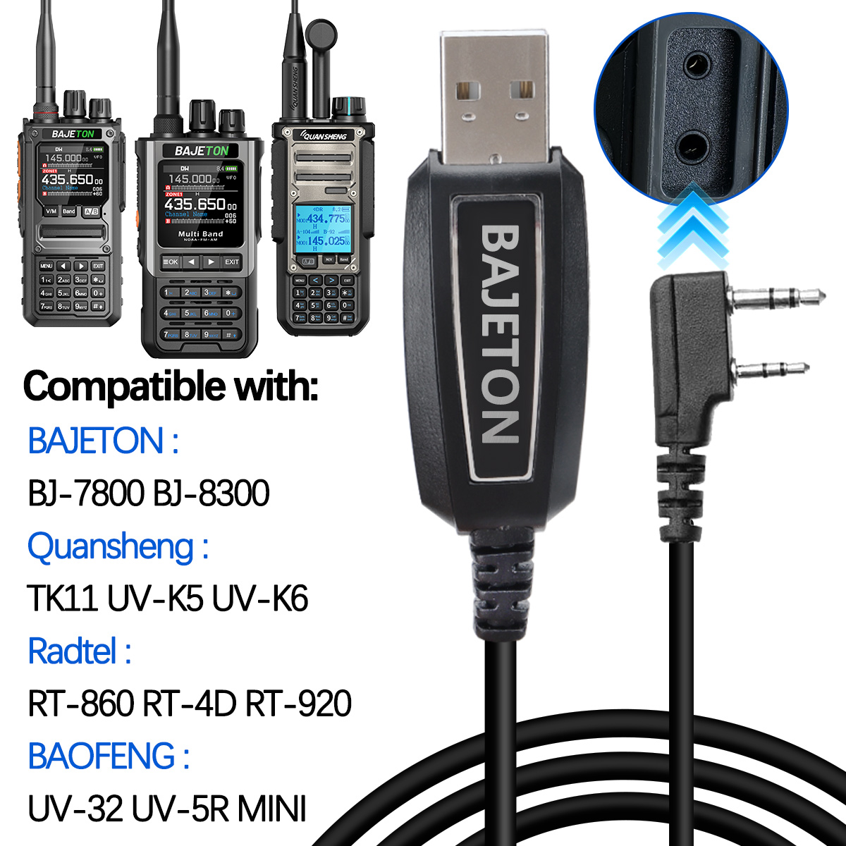 Rc Drift Car Brushless - BAJETON Walkie Talkie USB Programming Cable