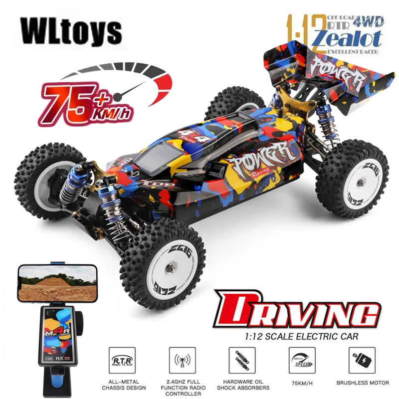 Rc Drift Car Brushless - WLtoys 124017 124007 75KM/H RTR 2.4G