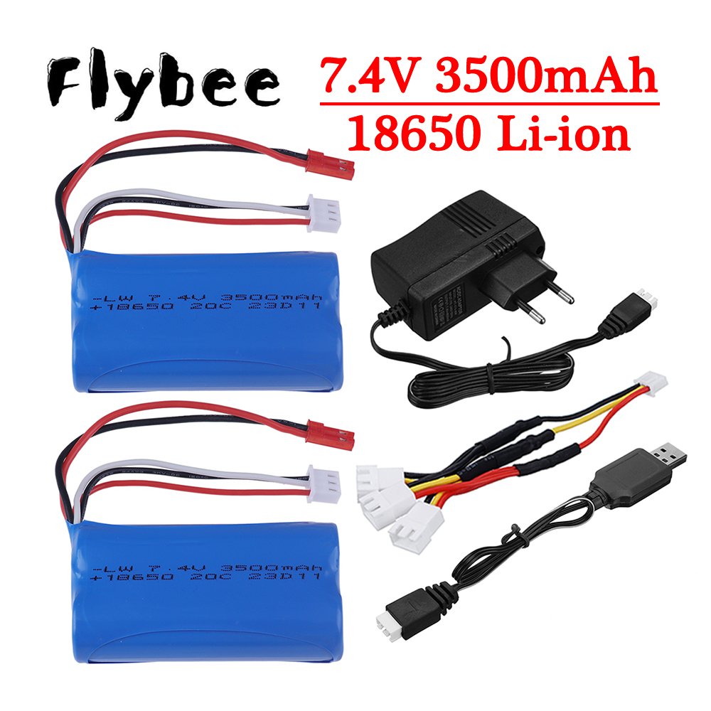 Rc Hobby Trucks - Upgraded 3000mAh to 3500mAh 7.4V 18650