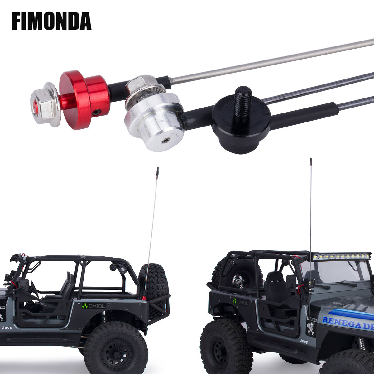 Rc Hobby Factory - 50cm Metal Adjustable Simulation Antenna with
