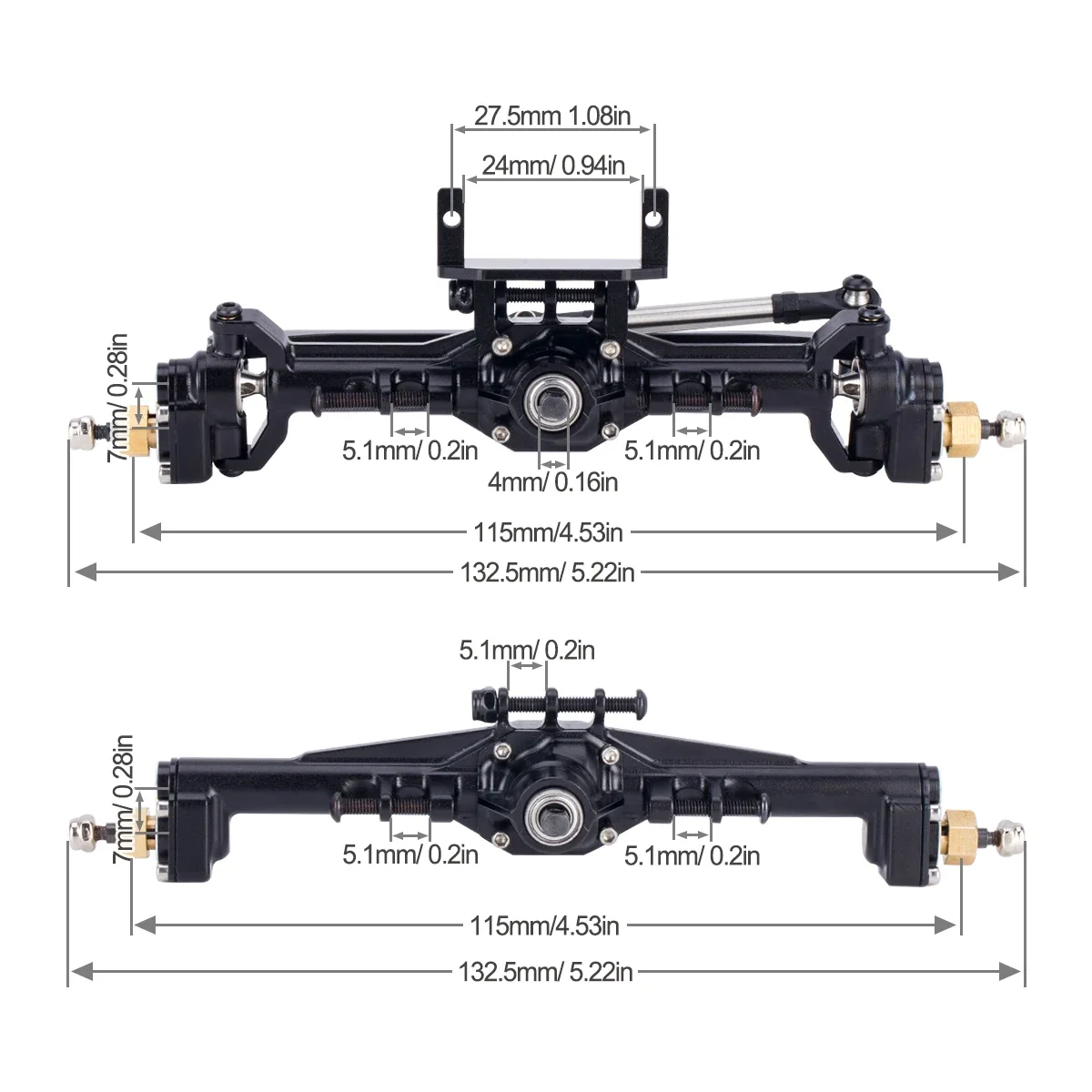 Aluminum CNC Portal Axles +10m - огляд і ціна Rc Hobby Factory