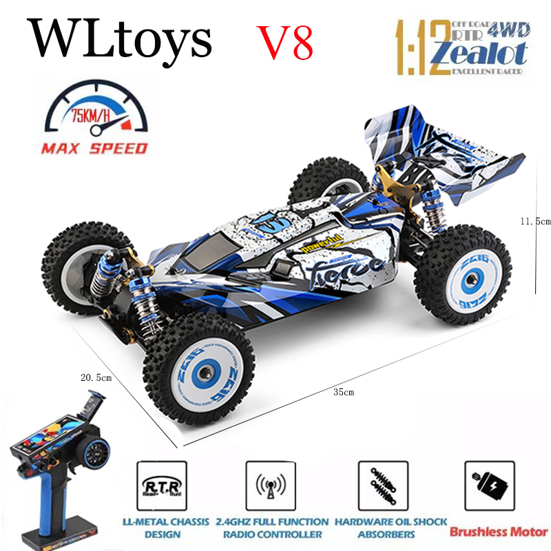 WLtoys 124017 124007 75KM/H  R - огляд і ціна Rc Drift Car Brushless